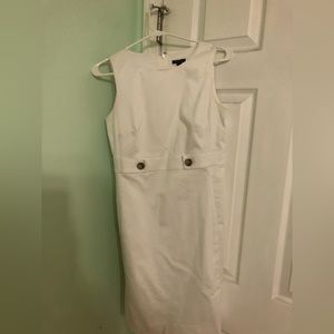 Ann Taylor White Sleeveless Dress Size 4P